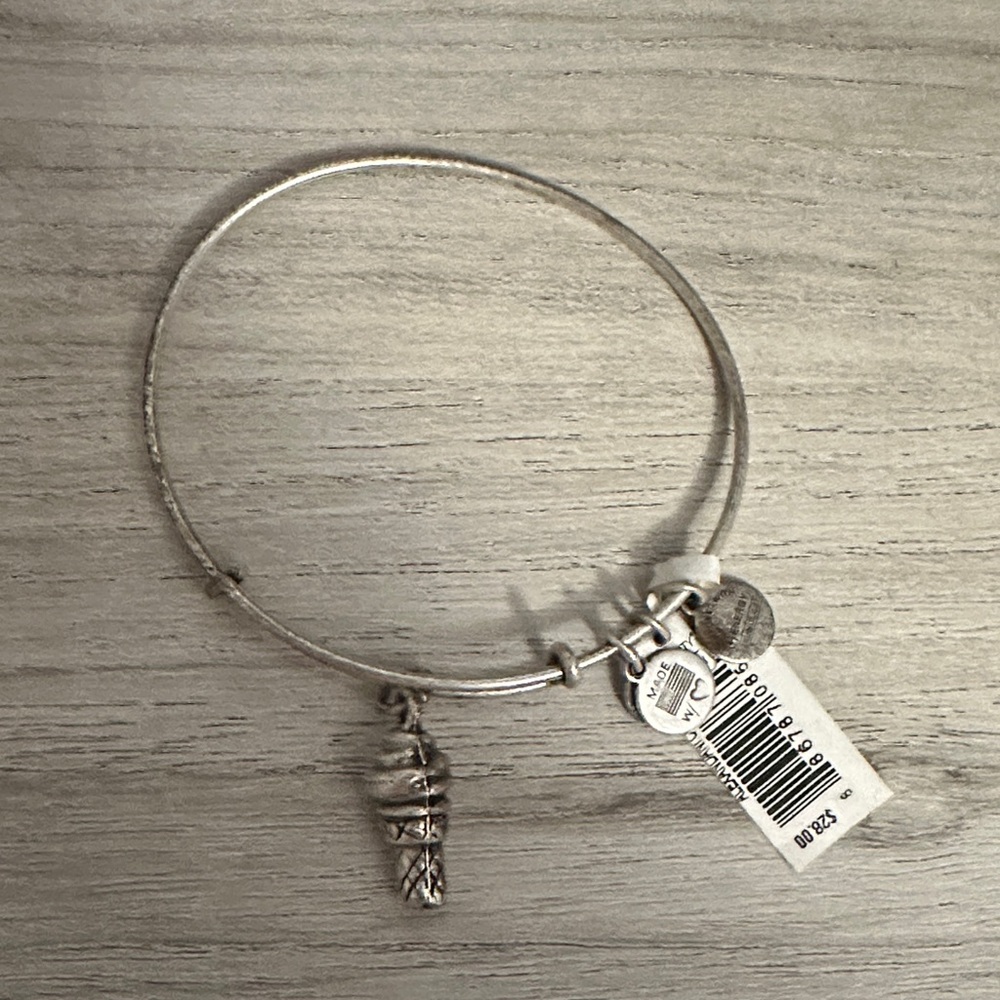 Alex and Ani Ice Cream Cone Silver Bangle